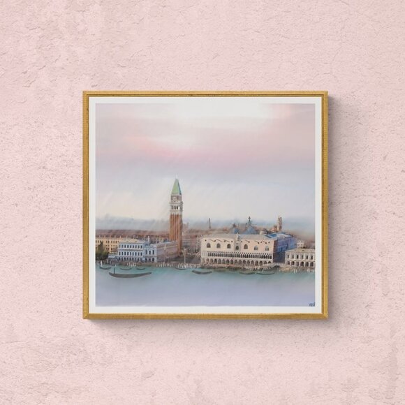 Rainy Afternoon in St. Mark’s Square, Venice Modern Wall Art Decor | Minimalist - Picture 1 of 4